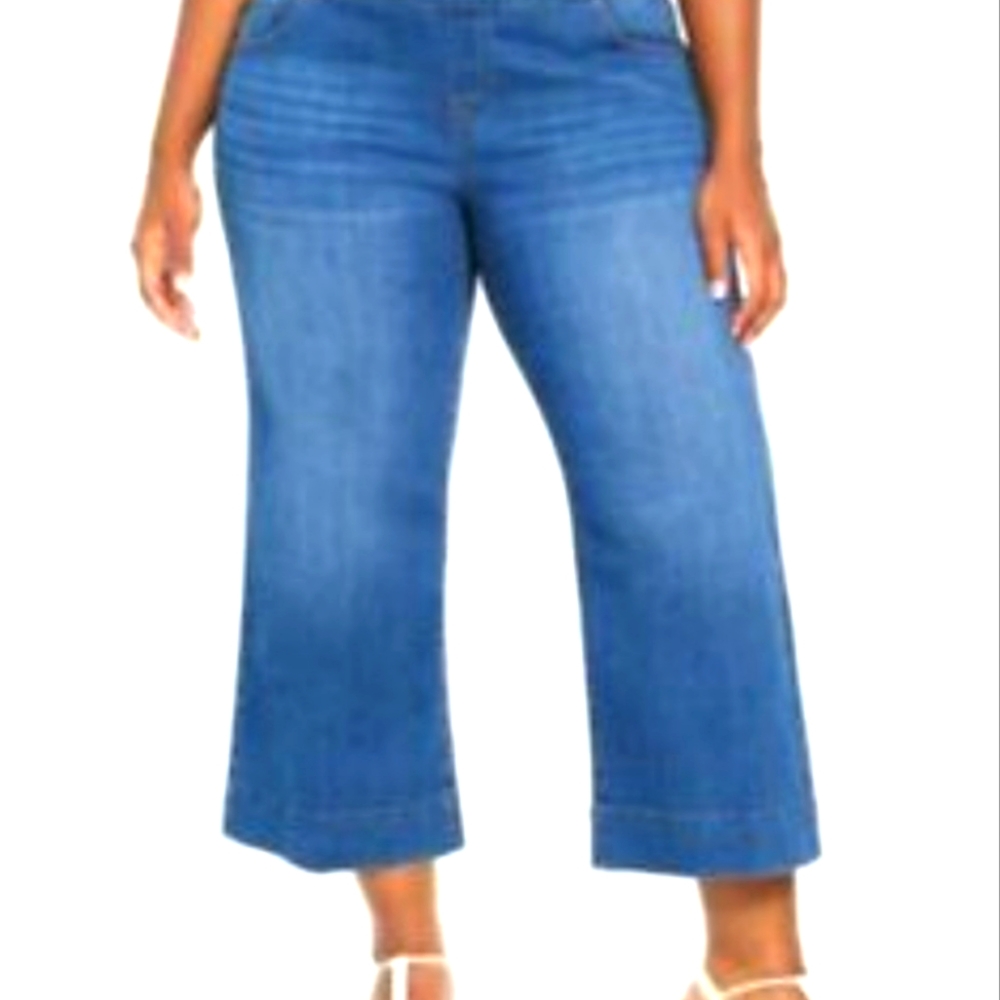 STLYE Co Wide leg Cropped Jean Capri